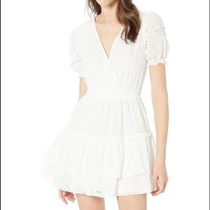 WAYF eyelet mini dress